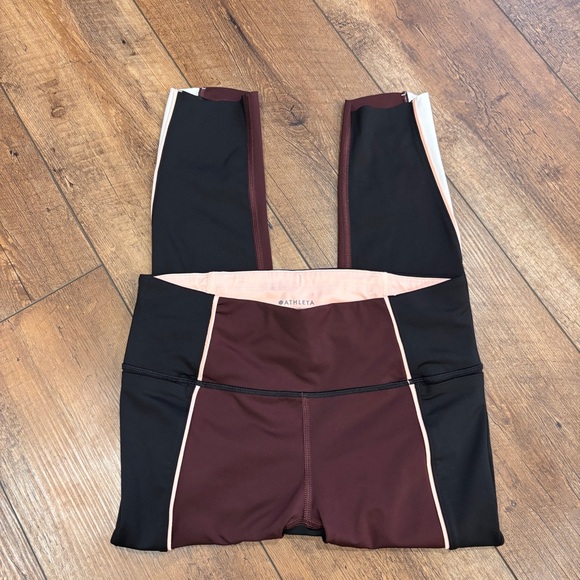 Athleta Women's Velocity Colorblock Stash Pocket Capri Legging Pants Sz XS Black - Picture 3 of 9